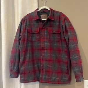 Men's Rugged Elements Insulated Lined Flannel Snap Up Shacked, Size Large